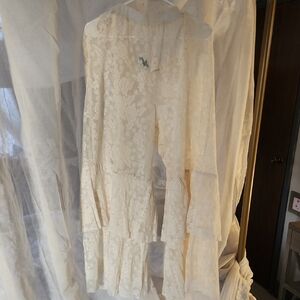 Chic Cream Lace Pants Boho Jaded Gypsy L/xl